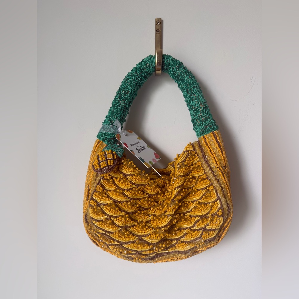 Viral beaded pineapple bag